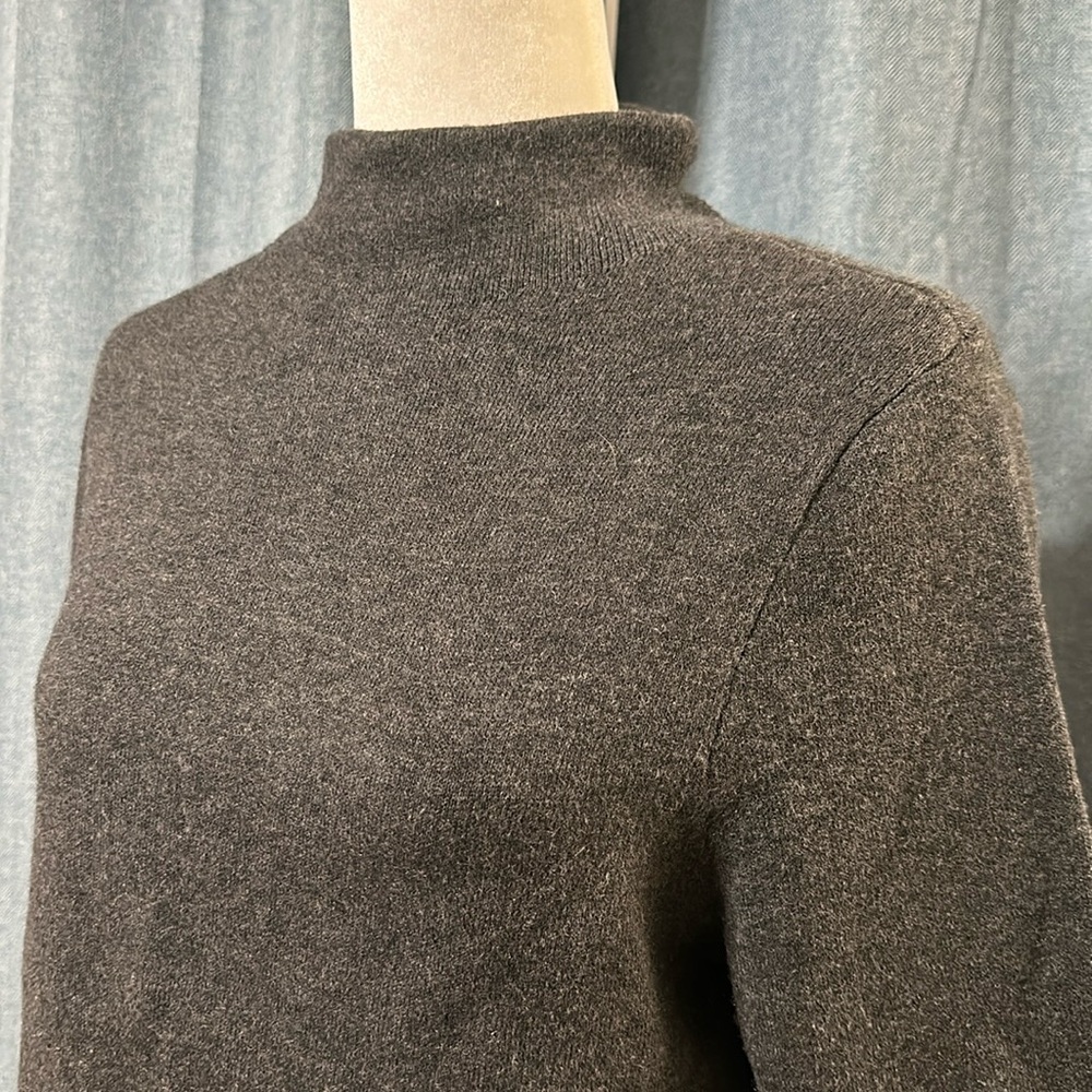 J. Jill Sweater Womens Medium Gray Cowlneck Pullover Cotton Blend Cozy Casual
